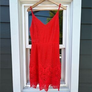 Lulu’s Red Lace Dress